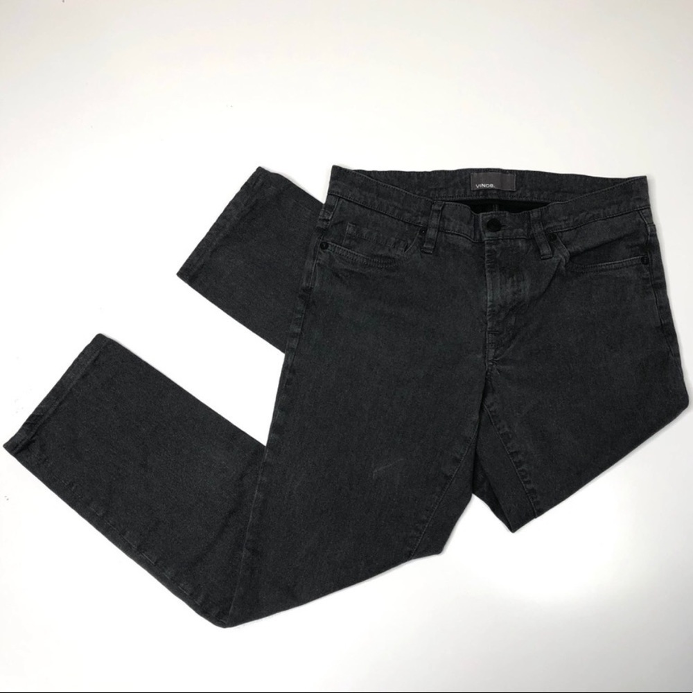 Vince Rhodes Five Pocket Charcoal Grey Slim Cropped Mid-Rise Jeans SIZE 6